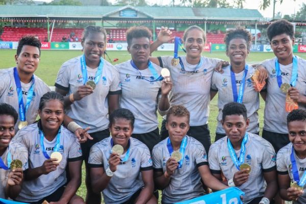 rugby 7s Fiji women gold medal